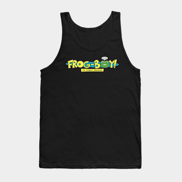 Frog-Boy logo w/ yellow lettering Tank Top by Hyperbolic_Fabrications